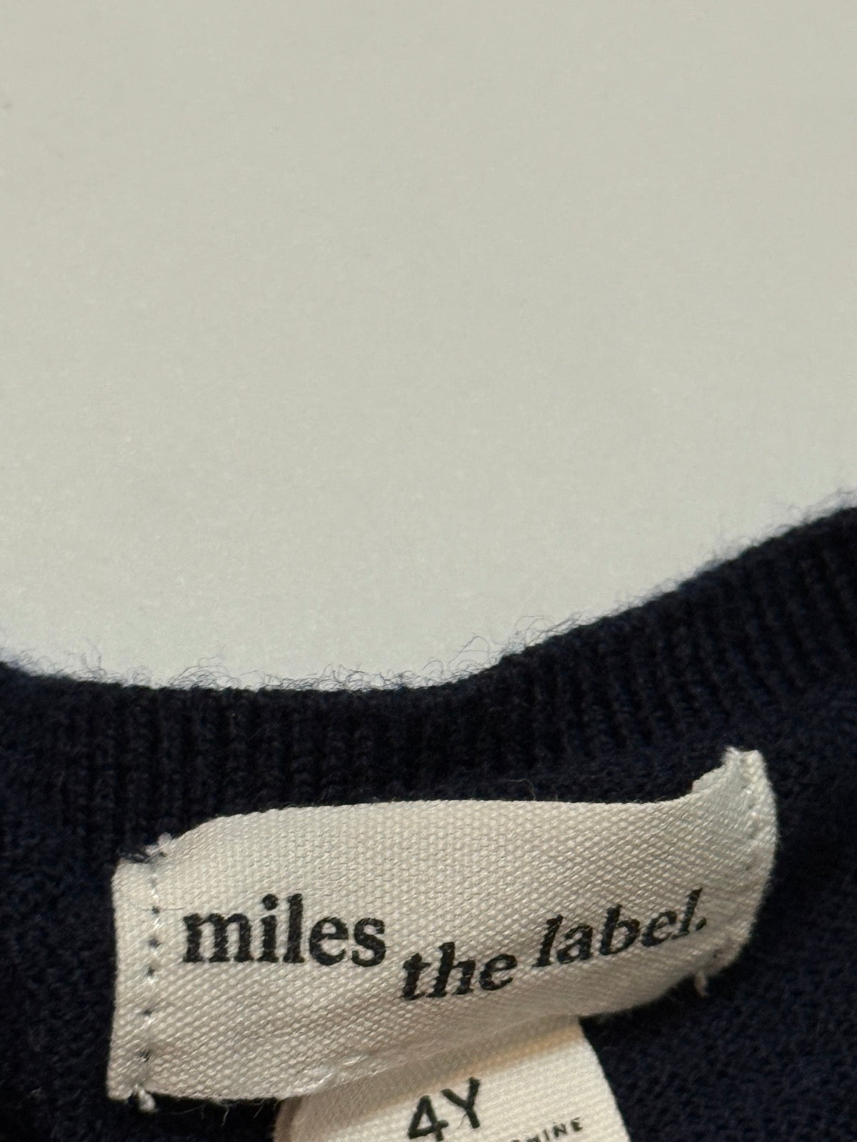 Miles the Label Navy Merino Sweater 4Y