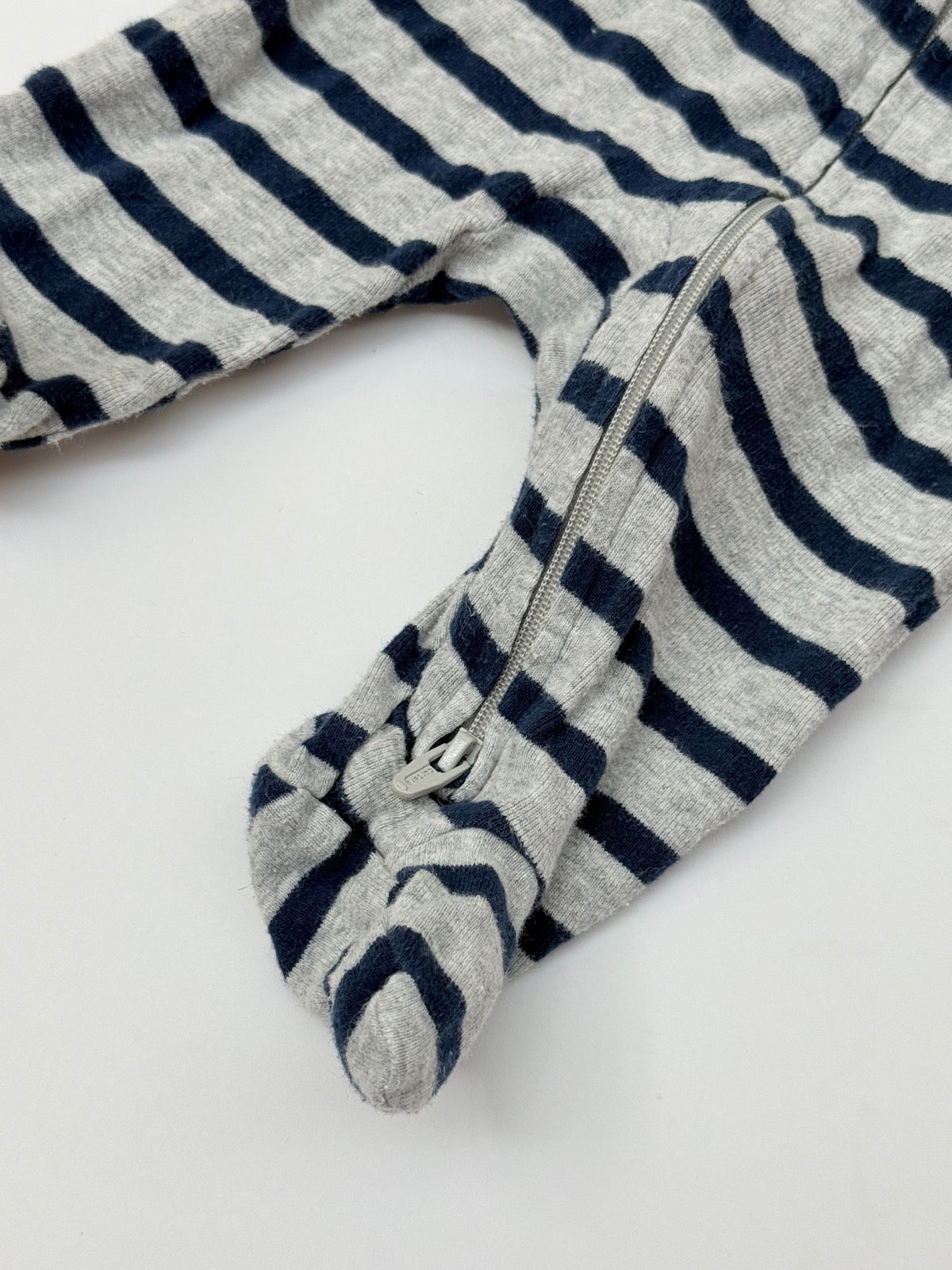 Carter's Gray Navy Stripe Sleeper Newborn