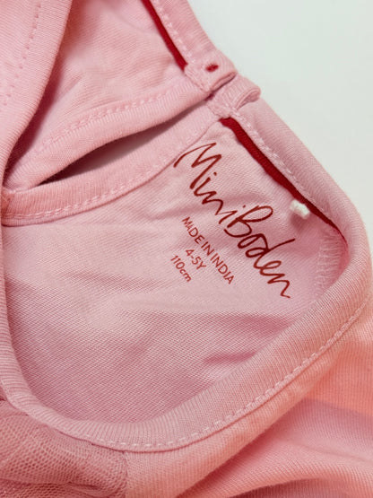Mini Boden Pink Star Tulle Top 4-5Y