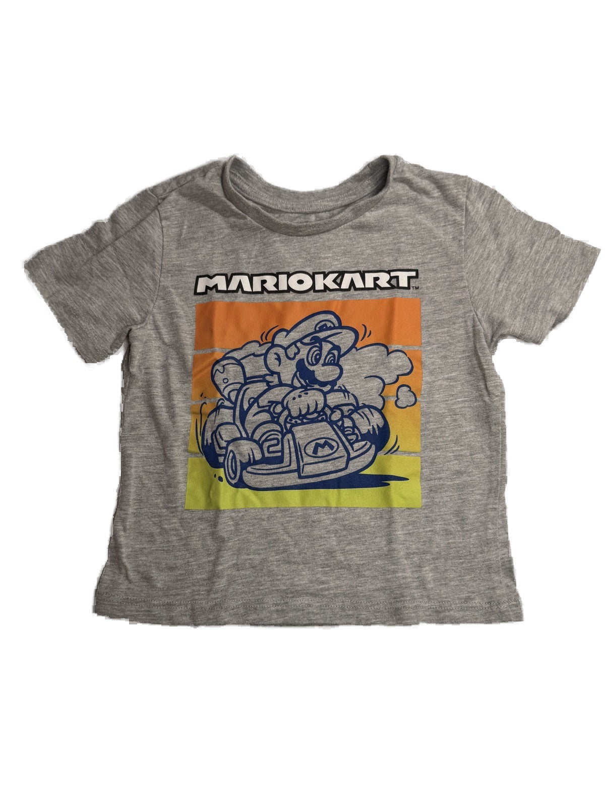 Mario Kart Gray Graphic T-Shirt 2T