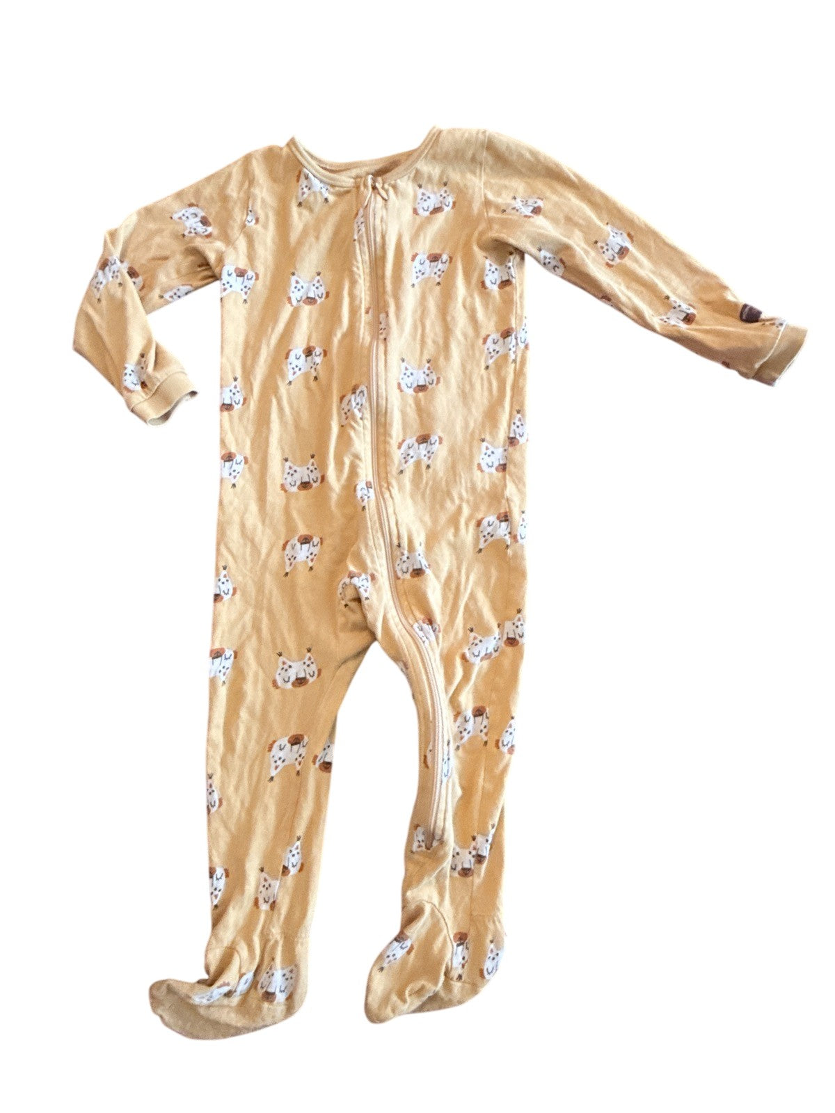 Souris Mini Cat Print Footed Sleeper 18-24m
