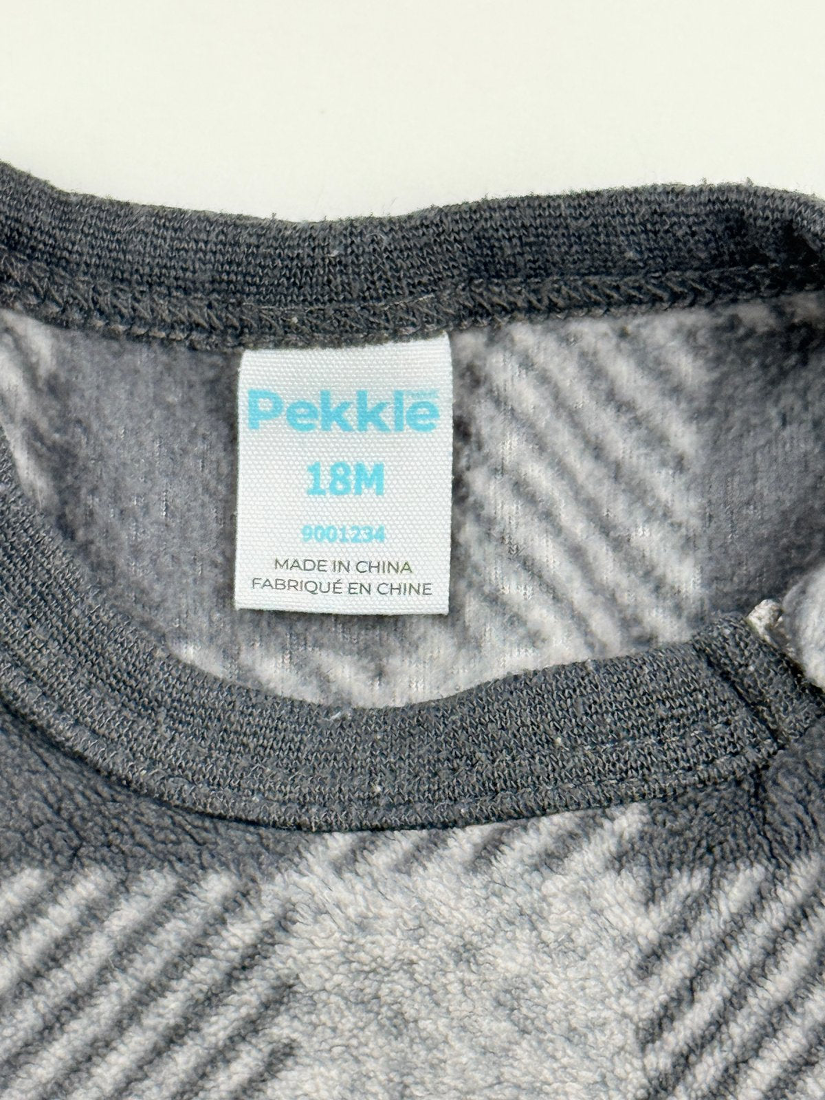 Pekkle Buffalo Plaid Moose Fleece Sleeper 18M