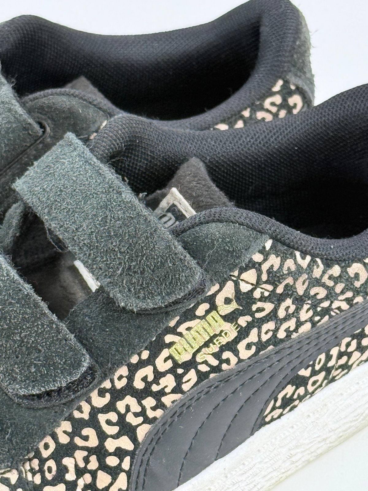 Puma Suede Leopard Print Sneakers Size 12.5C