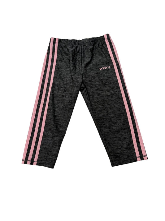 Adidas Gray Pink Stripe Capri Size 6