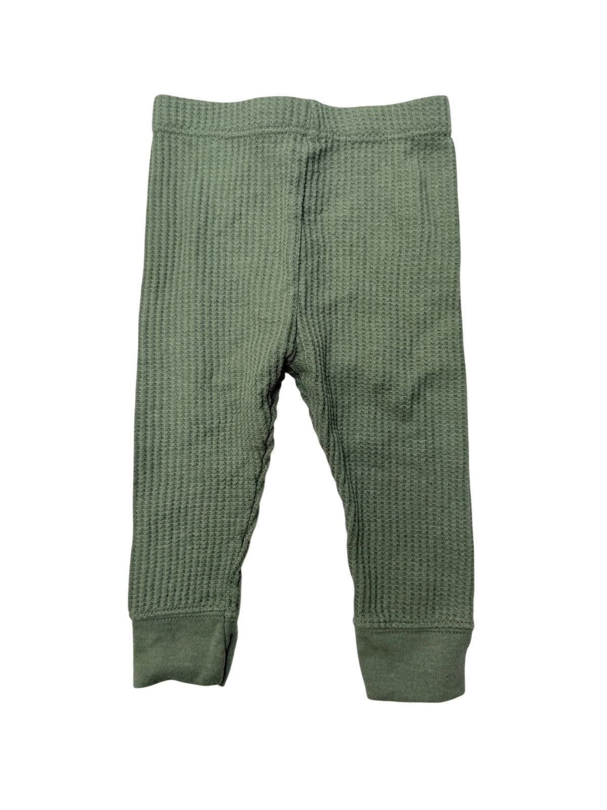 Cloud Island Green Waffle Knit Leggings 3-6M