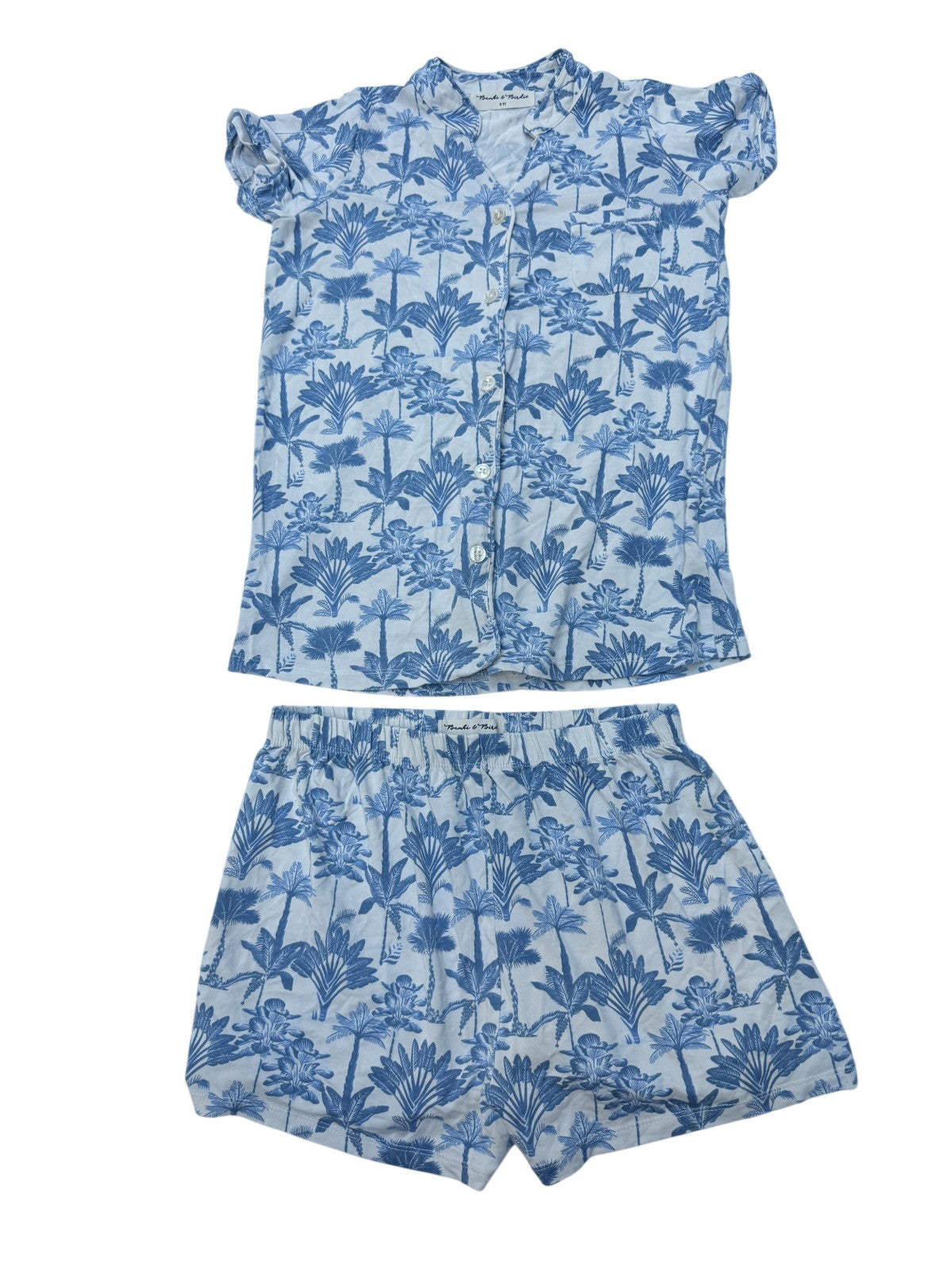 Bambi & Birdie Palm Print Pajama Set 8-9T