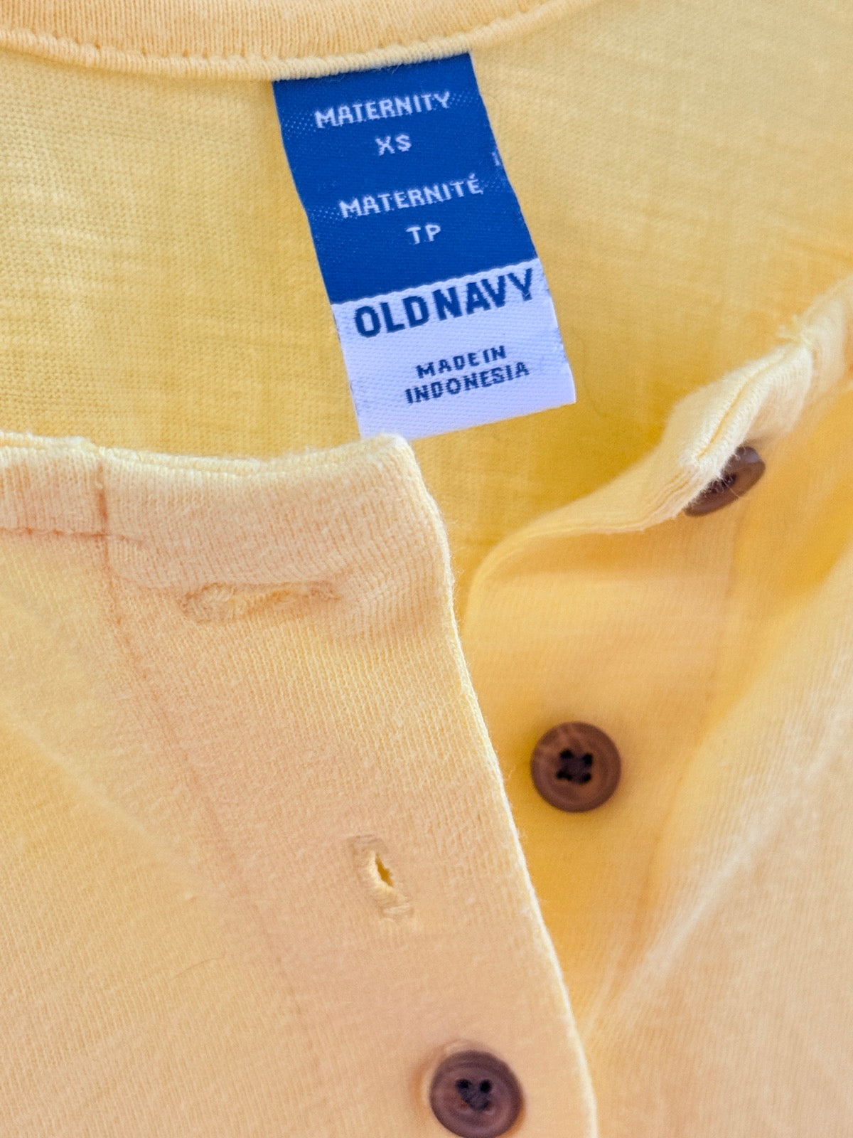 Old Navy Yellow Maternity Tiered Midi Dress XS