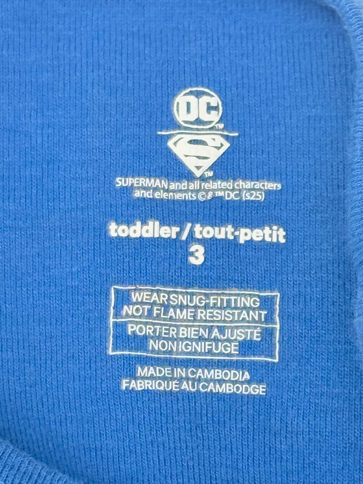 DC Superman Costume Pajama Set Toddler 3
