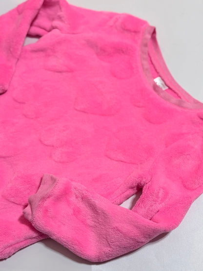 Carter's Pink Heart Fleece Sweatshirt 3T