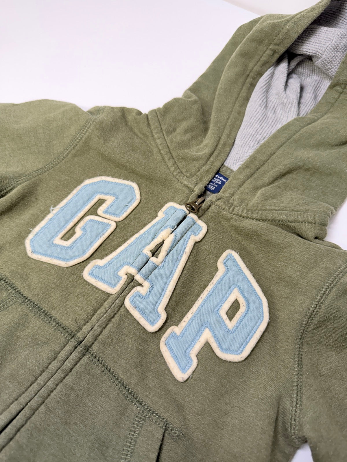 Baby Gap Olive Green Zip Hoodie 3T
