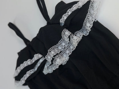 HULA MULA Black Lace Trim Bloomers Size 8