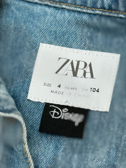 Zara Disney Mickey Mouse Denim Jacket 4T