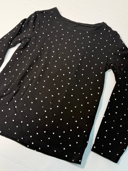 H&M Black Polka Dot Top 4-6Y