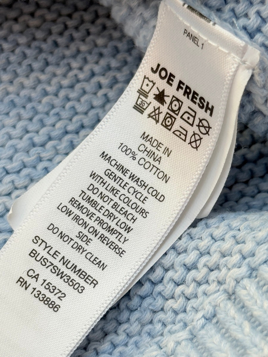 Joe Fresh Light Blue Knit Cardigan 6-12m