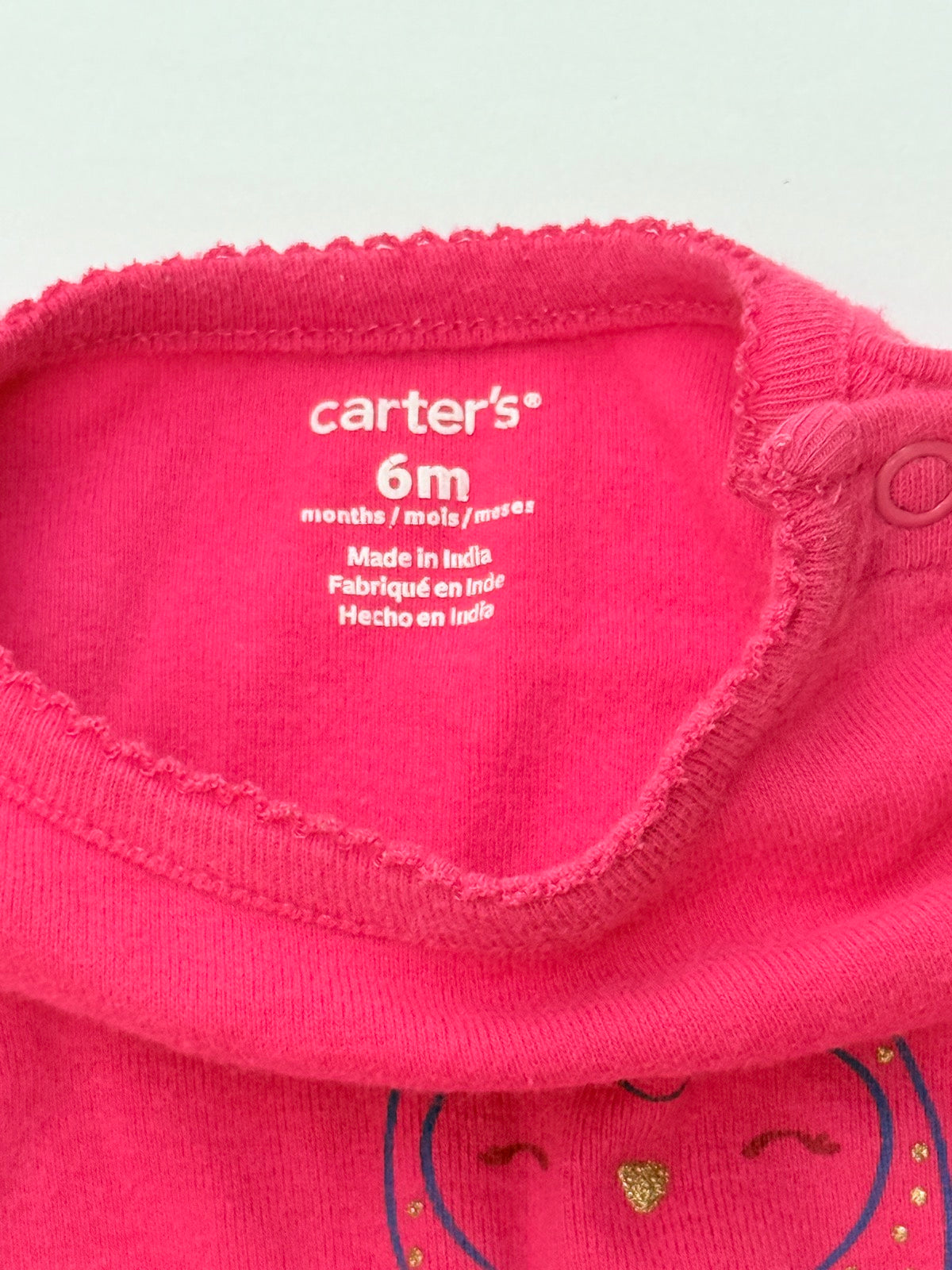 Carter's Pink Owl Bodysuit 6M
