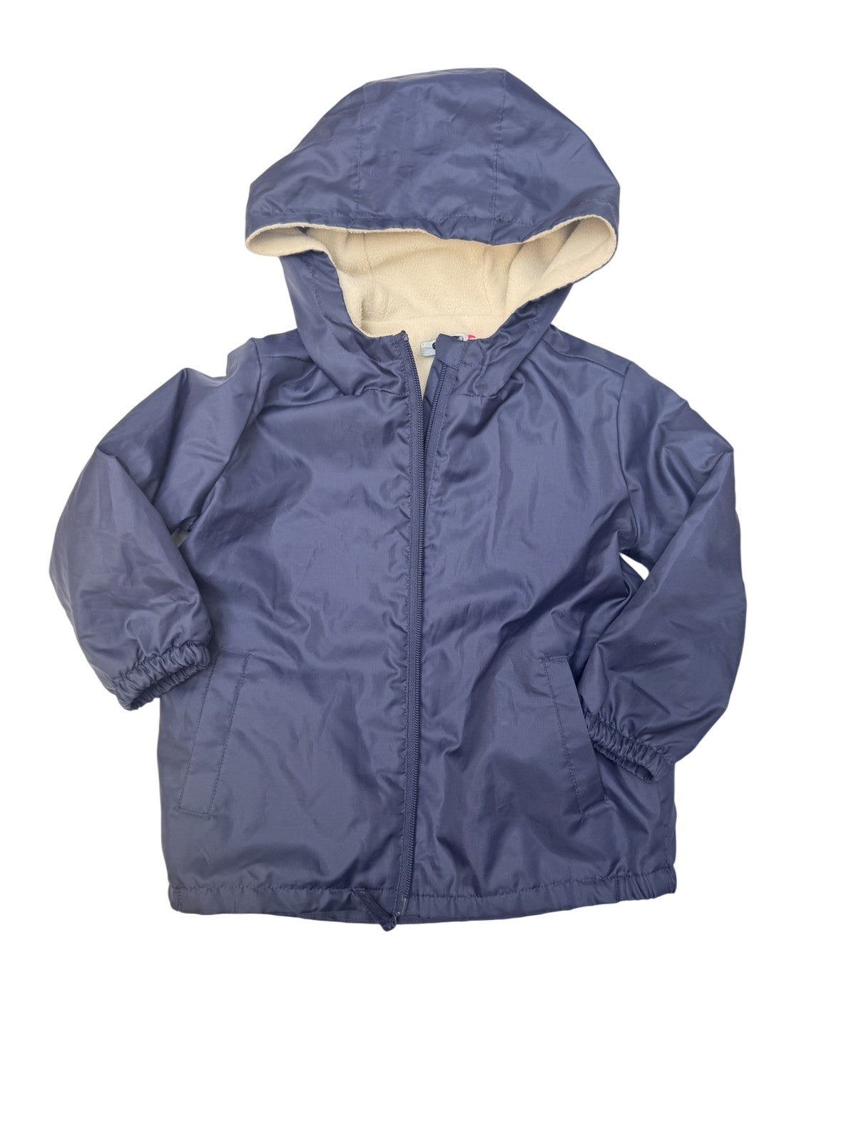 Lily & Dan Navy Hooded Rain Jacket Size 3