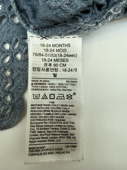 Gap Denim Eyelet Dress 18-24M