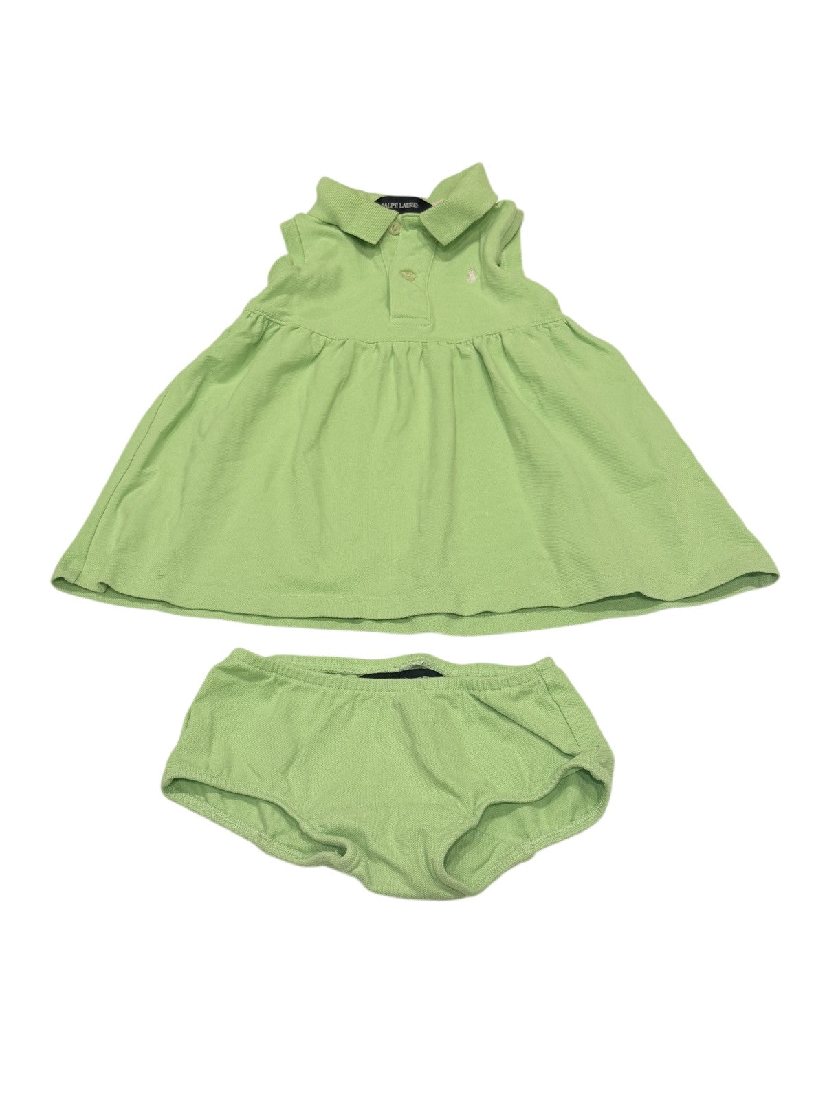 Ralph Lauren Green Polo Dress Set 18M