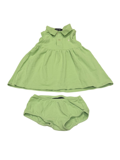 Ralph Lauren Green Polo Dress Set 18M