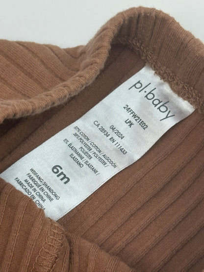 pl.baby Brown Ribbed Leggings 6M