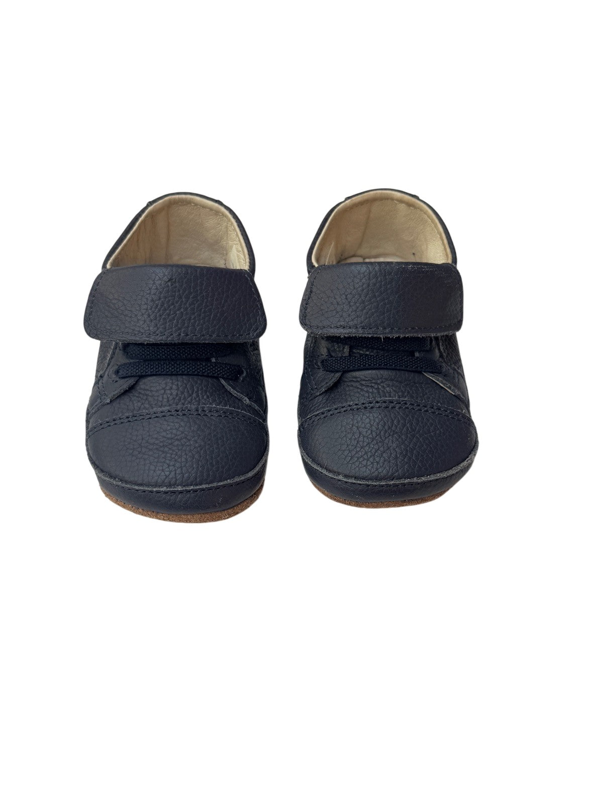 Robeez Navy Leather Baby Sneaker 9-12m