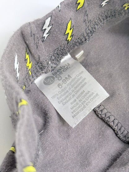Baby Gear Gray Lightning Bolt Jogger Pants 6-9M