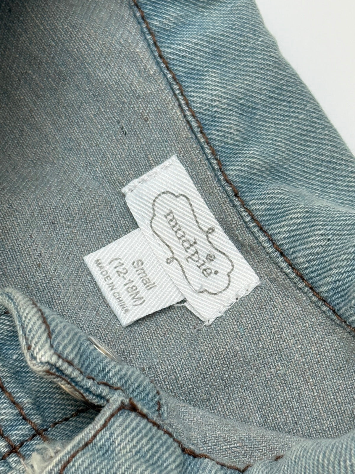 Mud Pie Ruffle Denim Jacket Small 12-18M