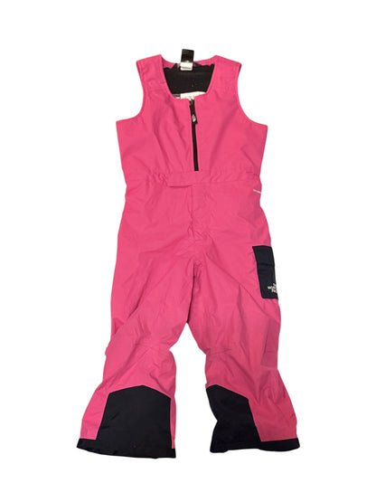 North Face Pink Snow Bib Suit 4T