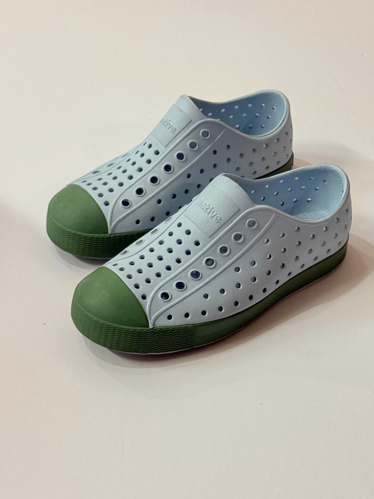 Native Jefferson Light Blue Green Kids Shoes C12