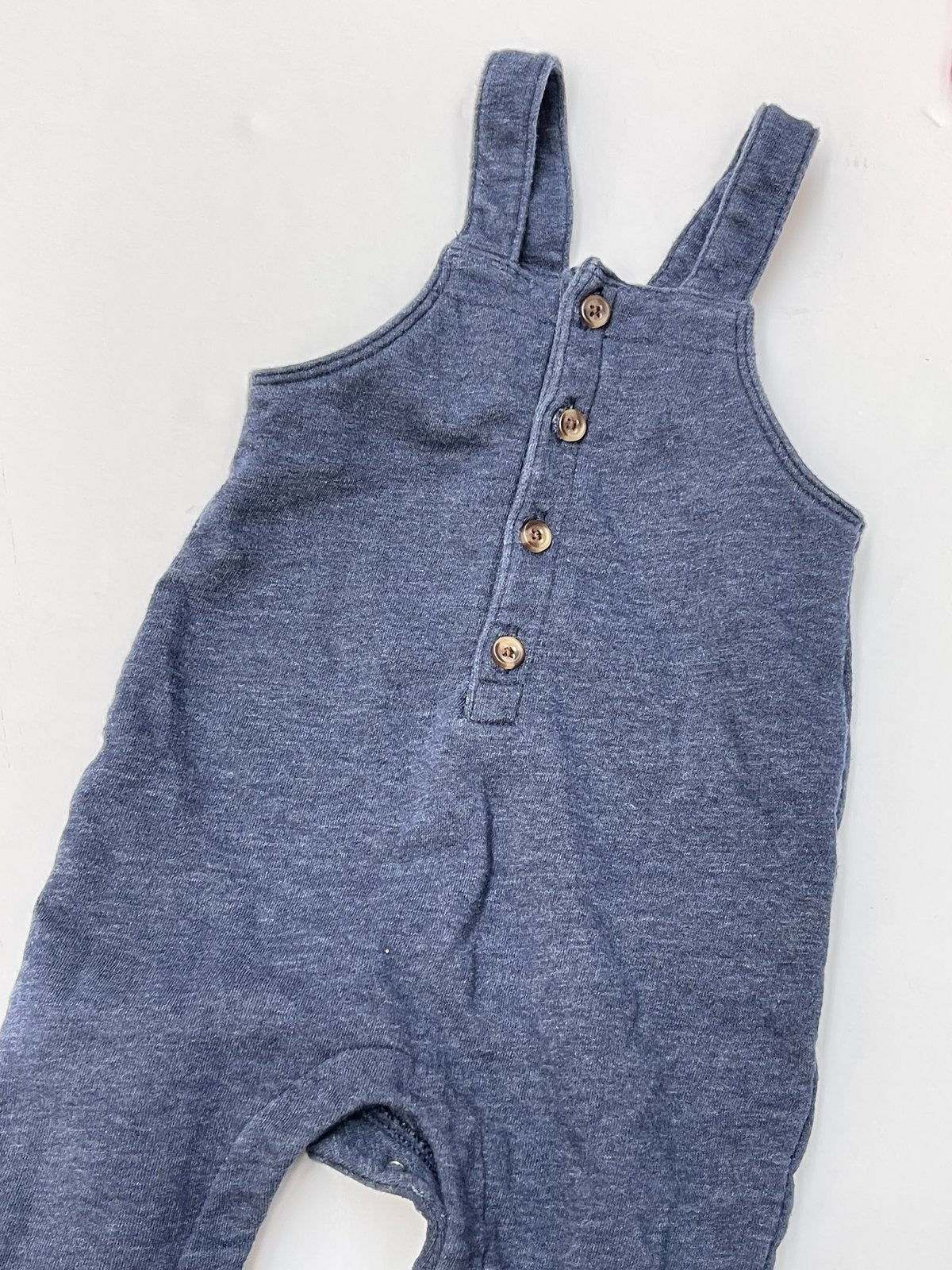 Old Navy Blue Fleece-Lined Overalls 6-12M