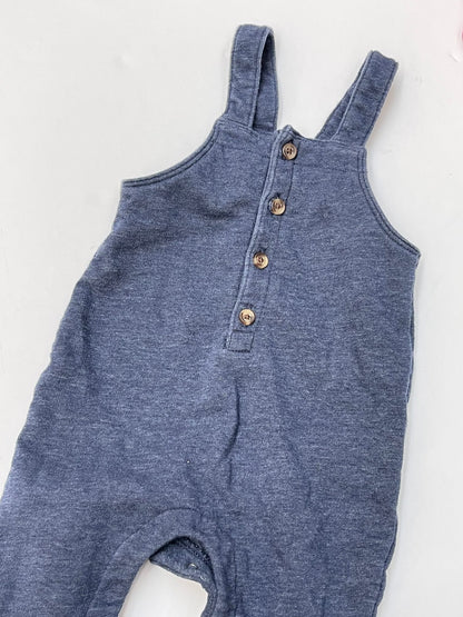 Old Navy Blue Fleece-Lined Overalls 6-12M