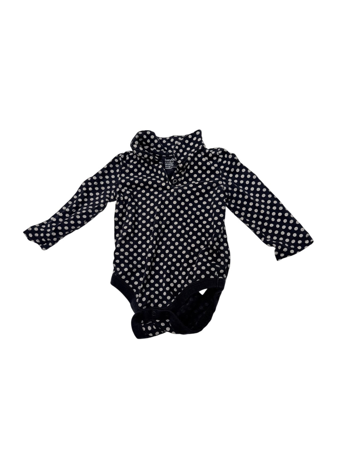 Baby Gap Polka Dot Collared Bodysuit 6-12M