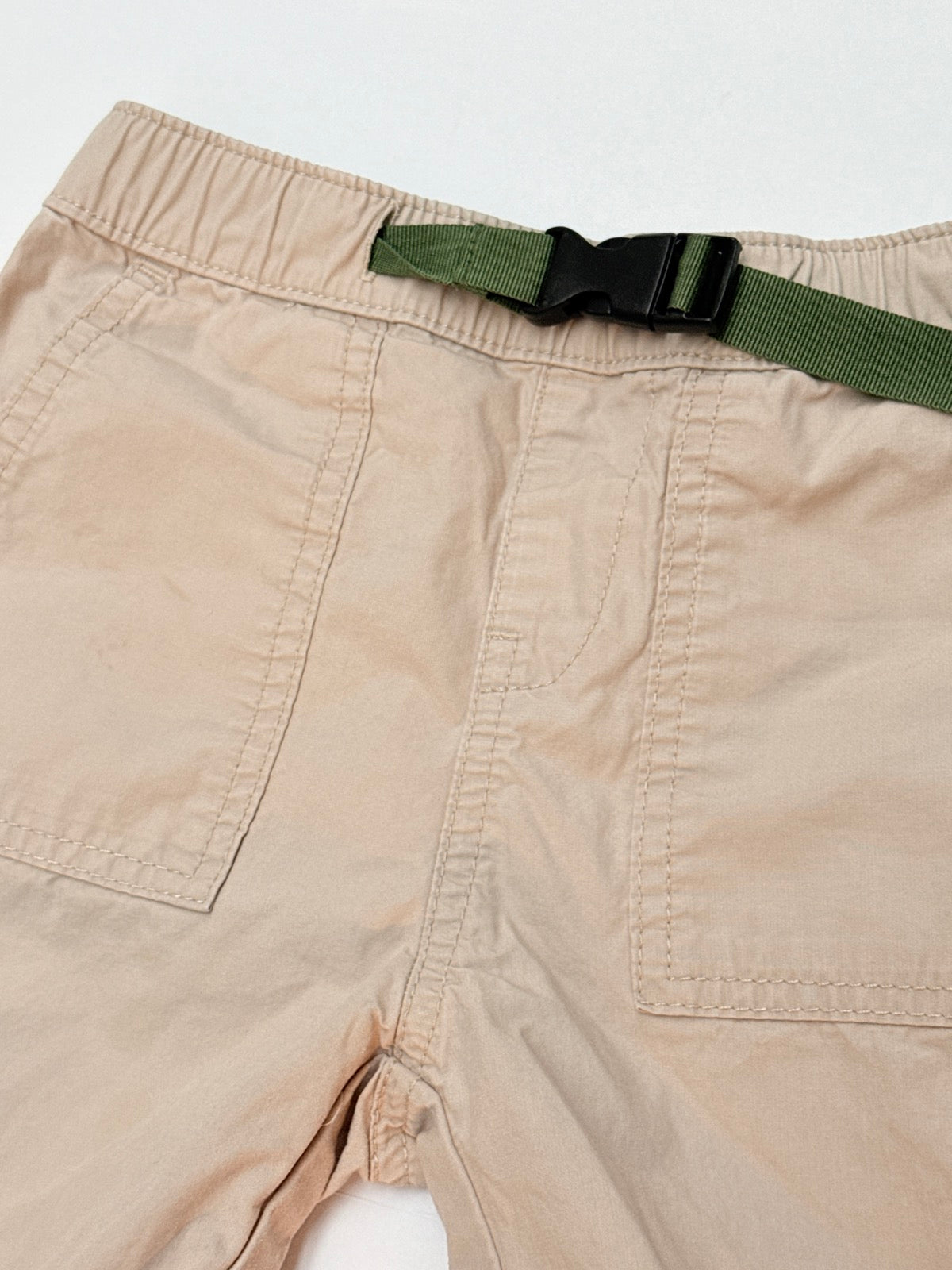 M&S Khaki Belted Cargo Shorts 4T