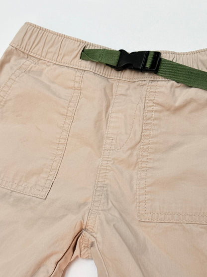 M&S Khaki Belted Cargo Shorts 4T