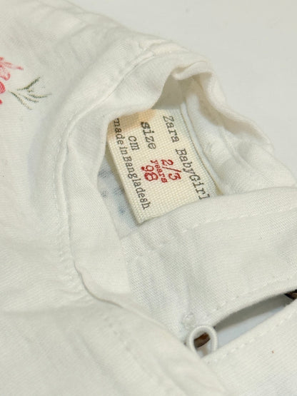 Zara Baby Girl White Floral Top 2-3Y