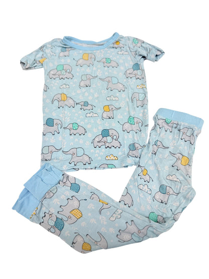 Little Sleepies Elephant Print Pajama Set 2T