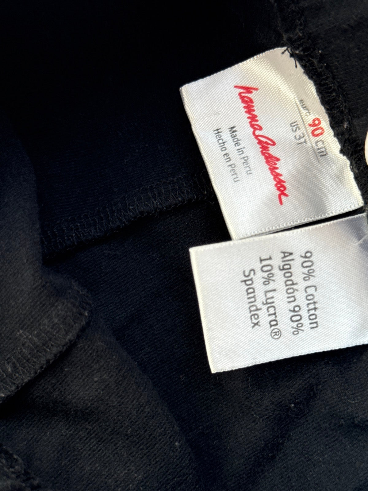 Hanna Andersson Black Leggings 3T