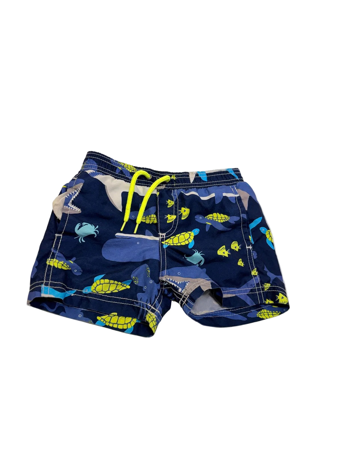 Carter's Navy Ocean Print Swim Trunks 18m