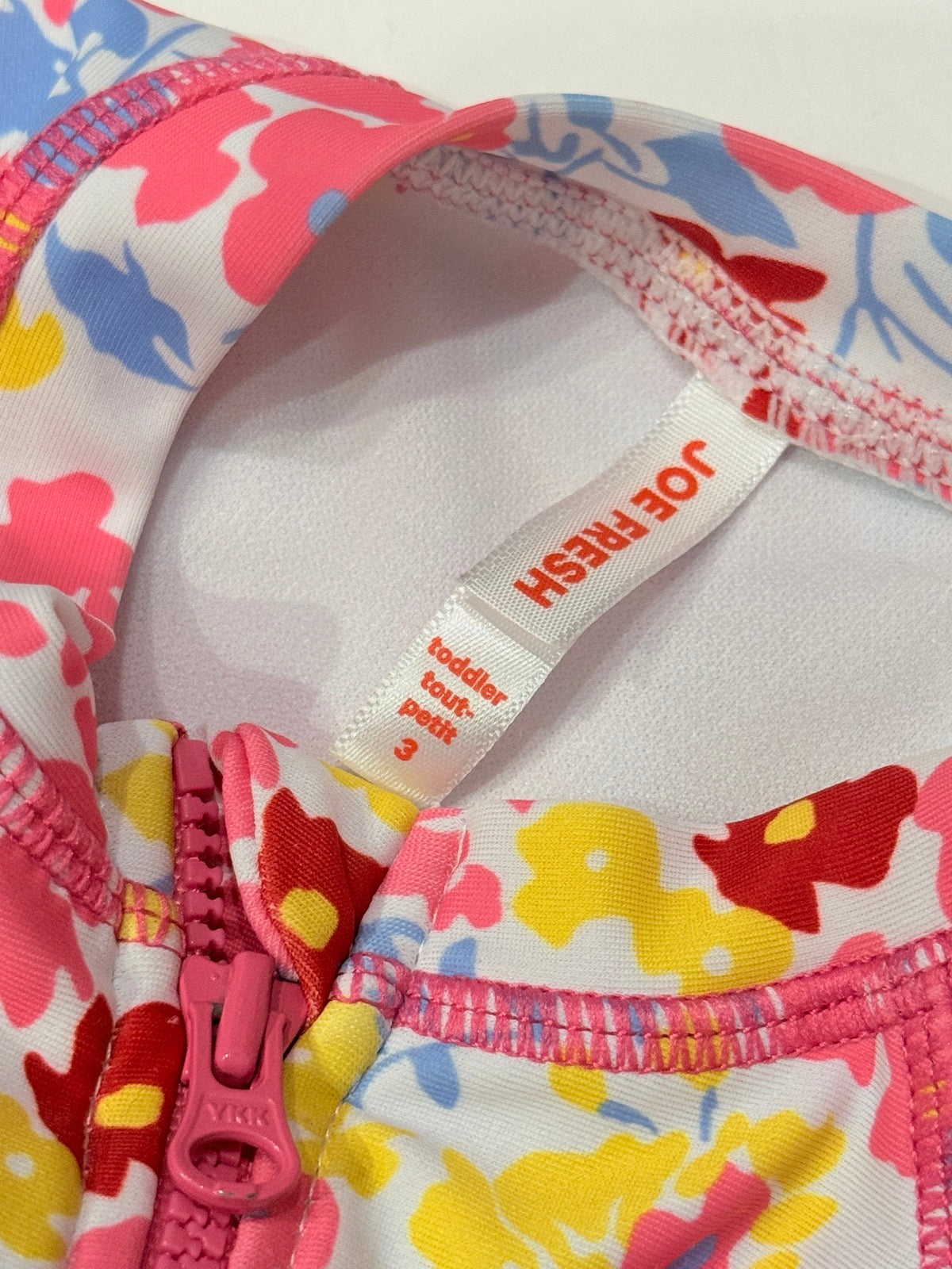 Joe Fresh Floral Rashguard Swimsuit Size 3