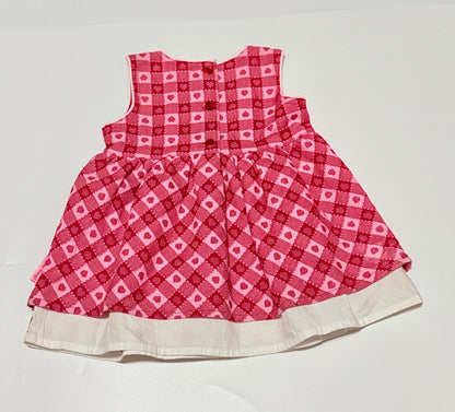 Pleasemum Heart Plaid Dress 6M