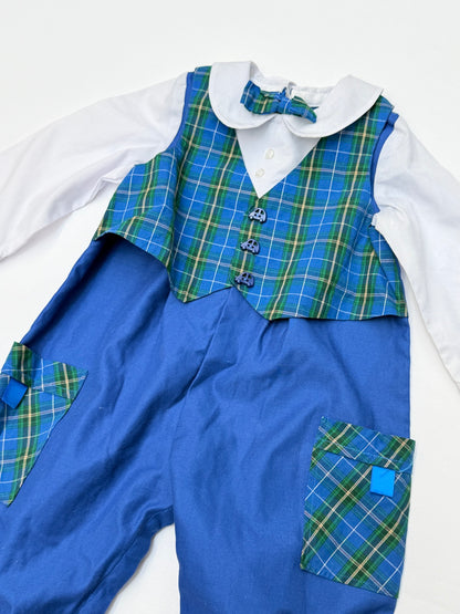 Plaid Romper Boys Outfit 12m