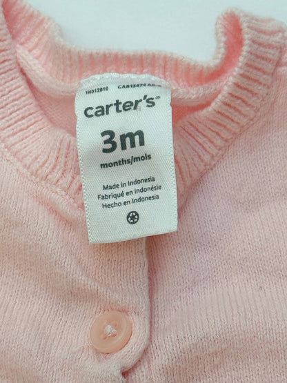 Carter's Pink Bow Pocket Cardigan 3M