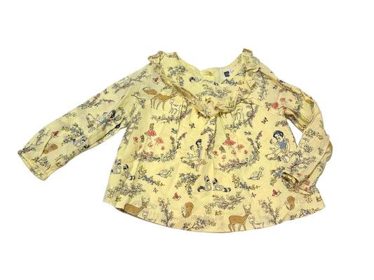 Gap Disney Baby Yellow Snow White Top 12-18m