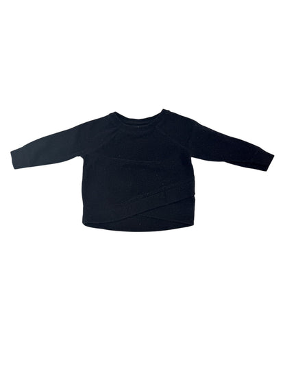Old Navy Black Crossover Hem Sweatshirt 12-18M
