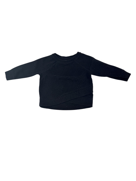 Old Navy Black Crossover Hem Sweatshirt 12-18M