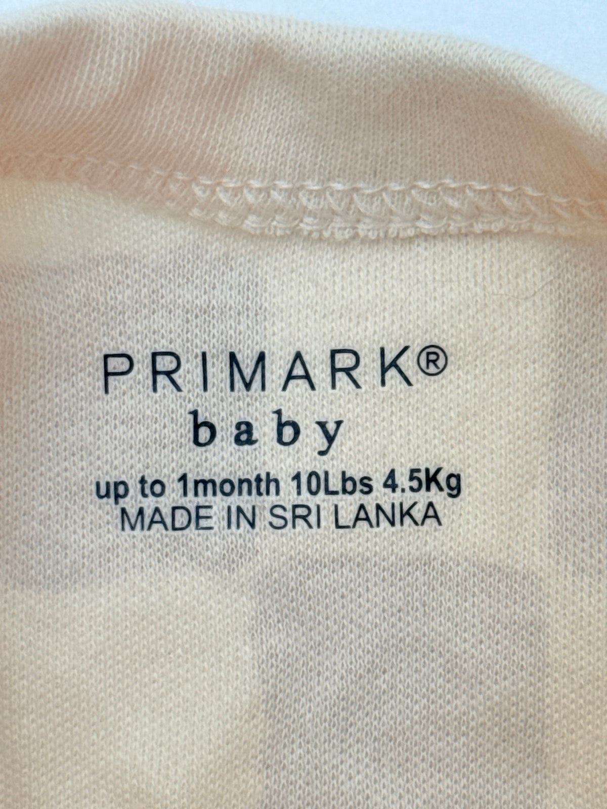 Primark Baby Checkered Bodysuit Up to 1 Month