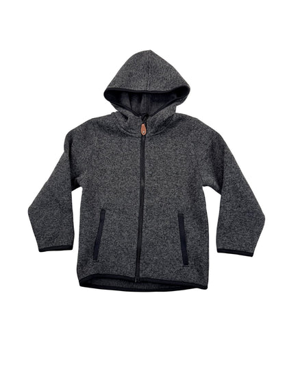 H&M Gray Knit Fleece Zip-Up Hoodie Size 2-4Y