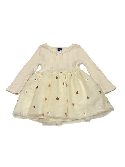 Old Navy Ribbed Tulle Heart Dress 6-12M