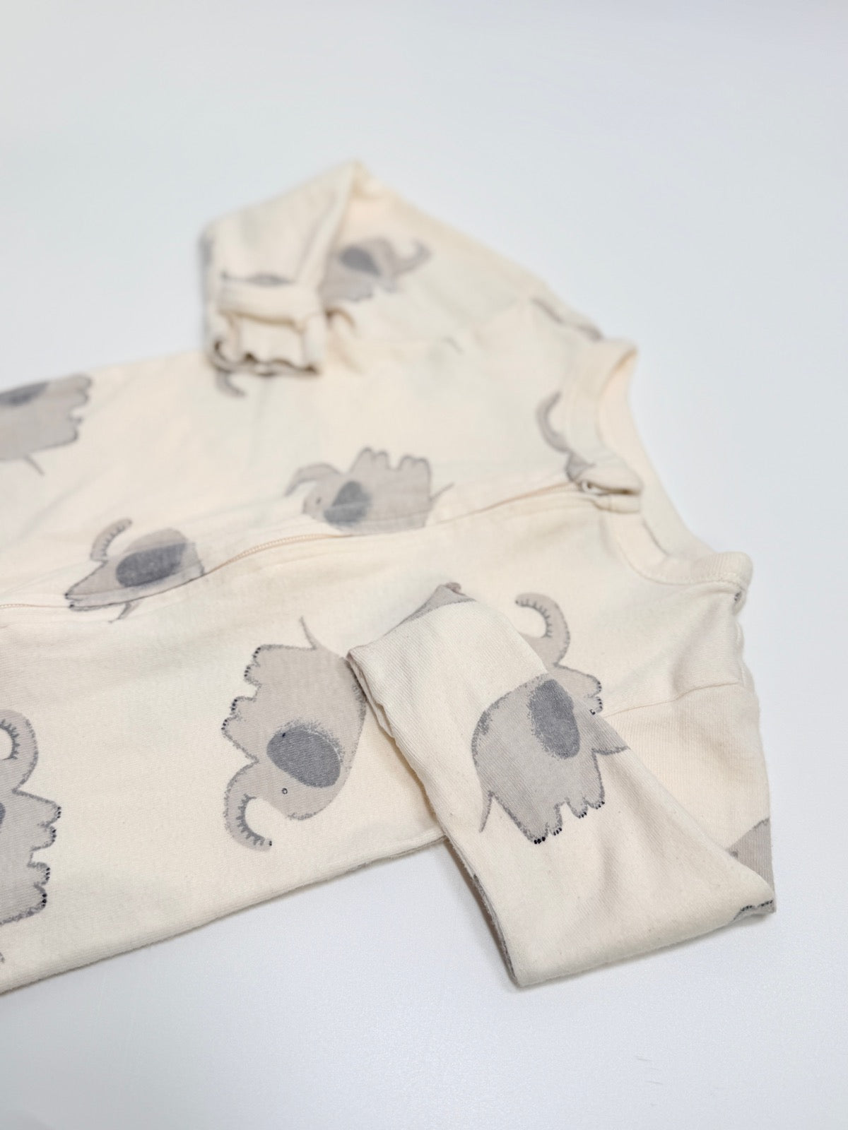 Old Navy Elephant Print Footed Sleeper 3-6M