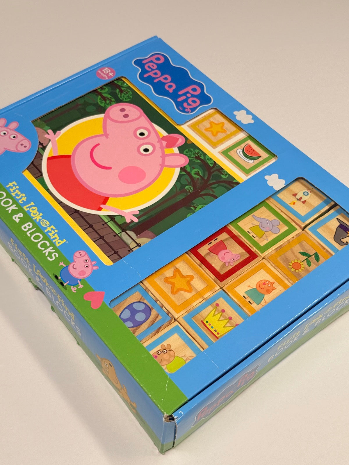 New in box Peppa Pig First Look and Find Book & Blocks